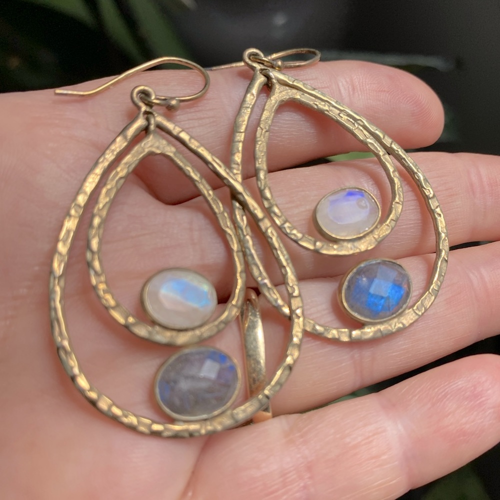 Moonstone & Labradorite earrings